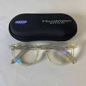 MicroVision Optical Blue Light Blocking Readers Optima Clear Frame w Case 2.00